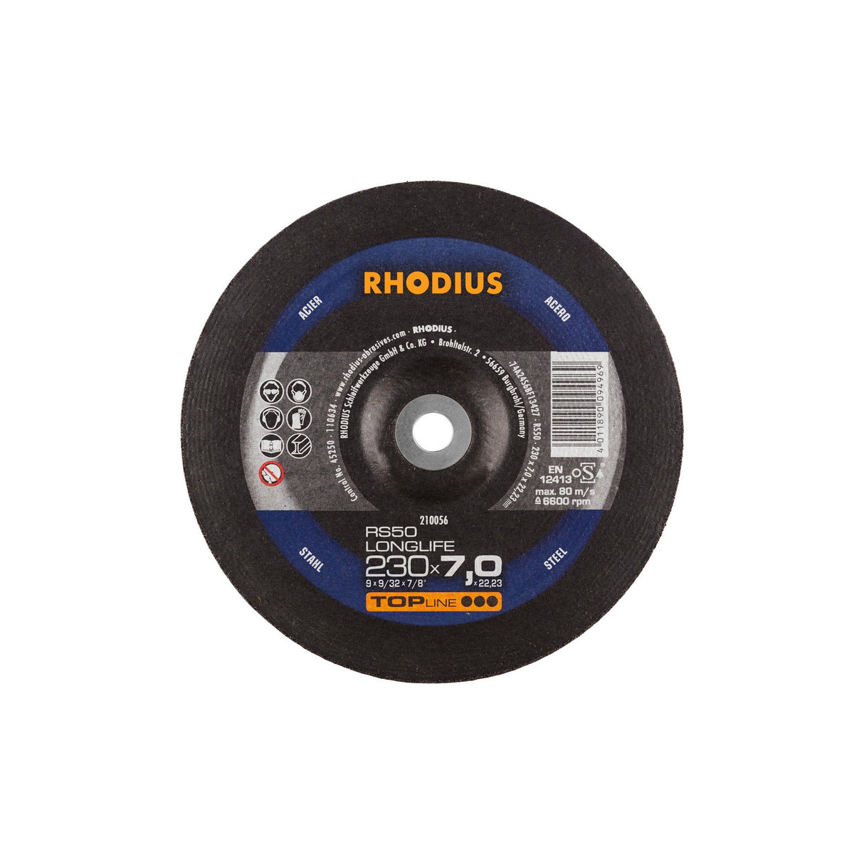 Disco De Desbaste RS50 LONGLIFE TOPline Rhodius