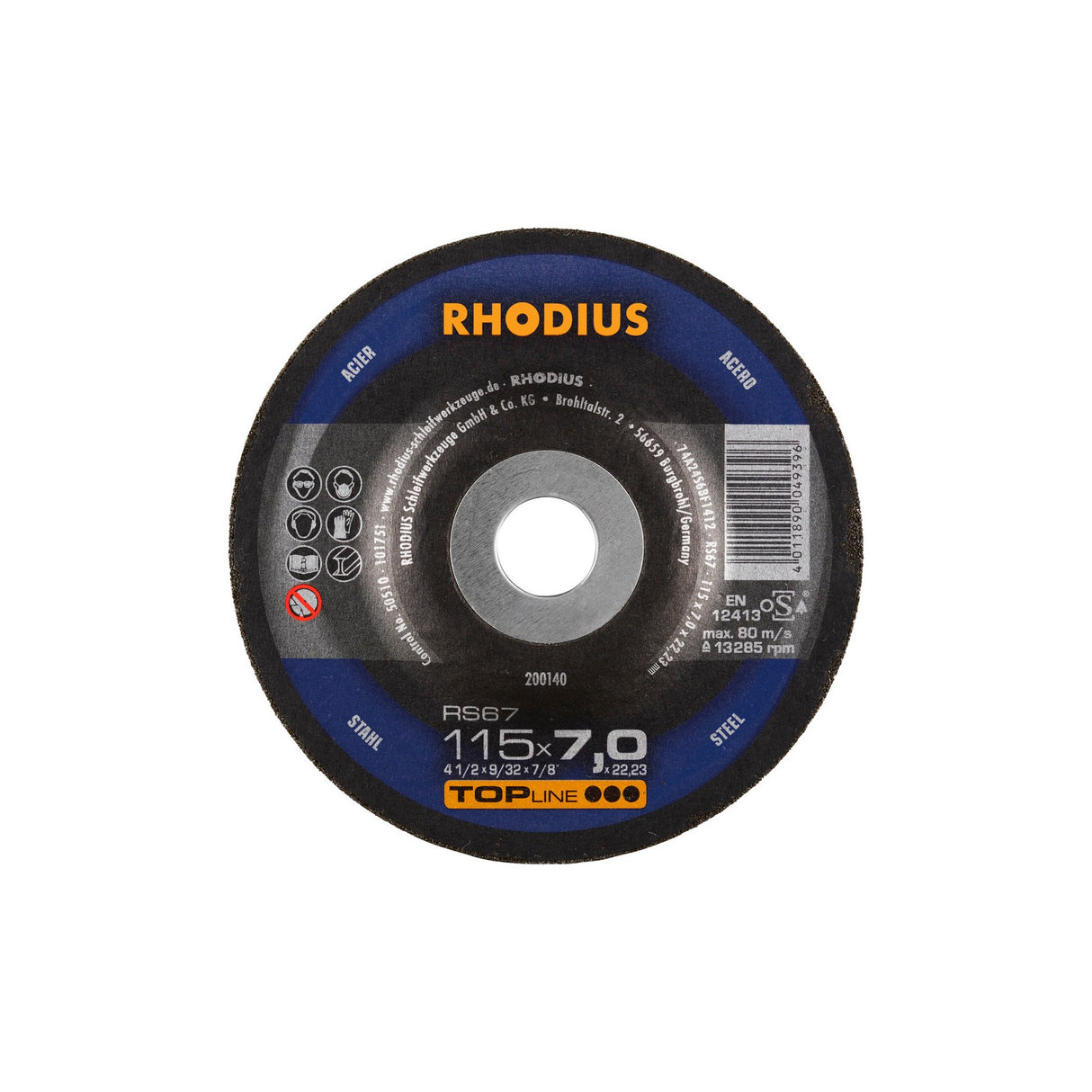 Disco De Desbaste RS67 TOPline Rhodius