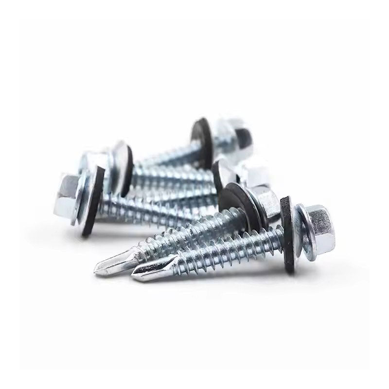 Tornillo Autoperforante Cabeza Hexagonal Punta Broca Con Golilla Goma Zincado SafeMax