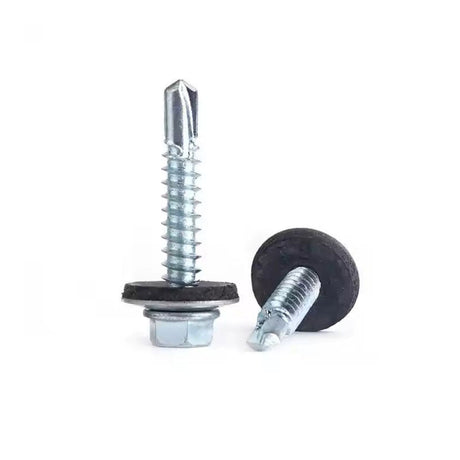 Tornillo Autoperforante Cabeza Hexagonal Punta Broca Con Golilla Goma Zincado SafeMax