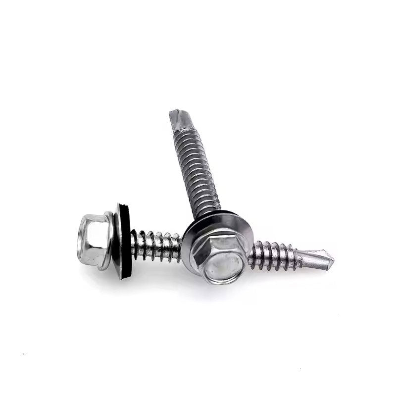Tornillo Autoperforante Cabeza Hexagonal Punta Broca Con Golilla Inoxidable SafeMax