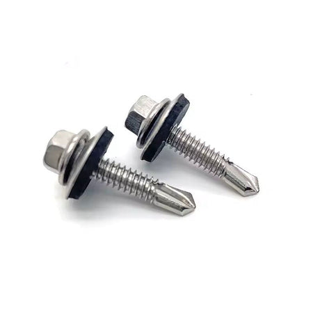 Tornillo Autoperforante Cabeza Hexagonal Punta Broca Con Golilla Inoxidable SafeMax