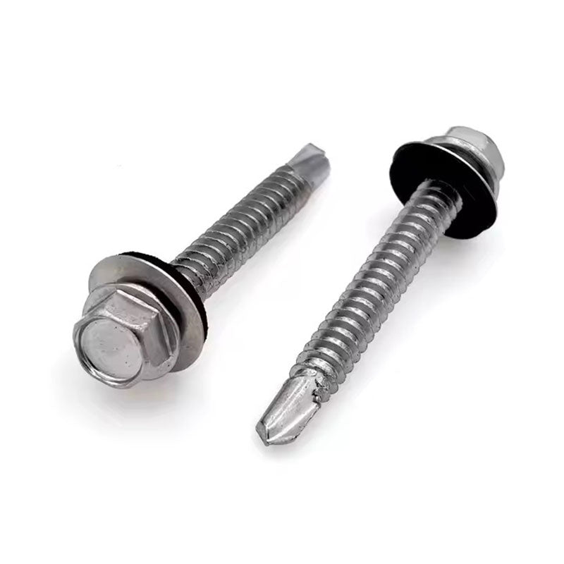 Tornillo Autoperforante Cabeza Hexagonal Punta Broca Con Golilla Inoxidable SafeMax