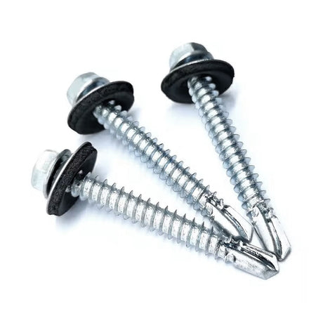 Tornillo Autoperforante Cabeza Hexagonal Punta Broca Con Golilla Goma Zincado SafeMax