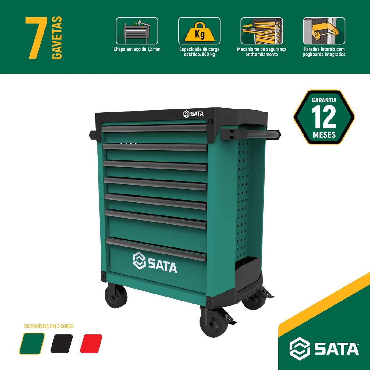 Carro de Herramientas 7 Cajones 31" Sata - detalle 5