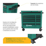 Carro de Herramientas 11 Cajones 45" Sata - detalle 6