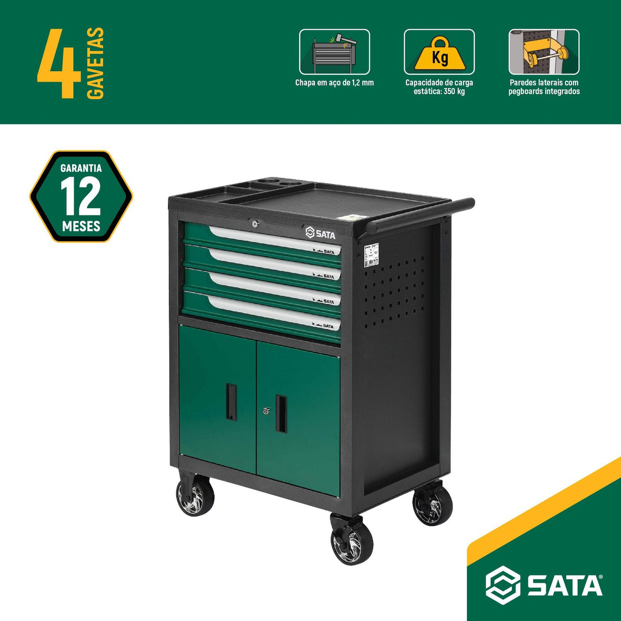 Carro de Herramientas 4 Cajones 27" Línea Básica Sata - detalle 9