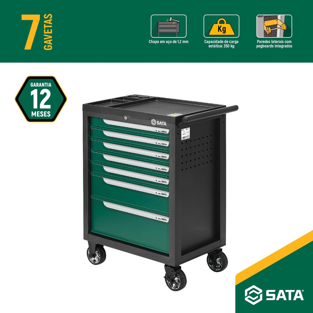 Carro de Herramientas 7 Cajones 27" Línea Básica Sata - detalle 5