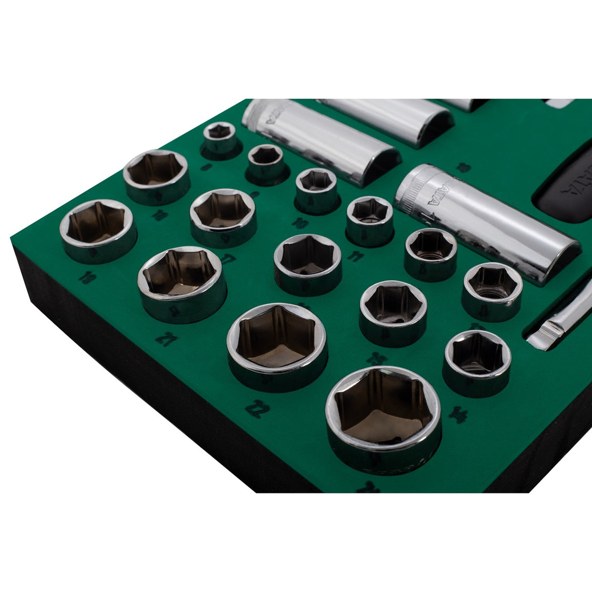 Juego Dados Hexagonal 3/8" 8-24mm 33Pzs Sata