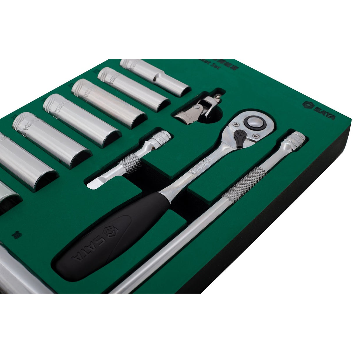 Juego Dados Hexagonal 3/8" 8-24mm 33Pzs Sata