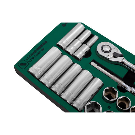 Juego Dados Hexagonal 1/2" 10-34mm 27Pzs Sata