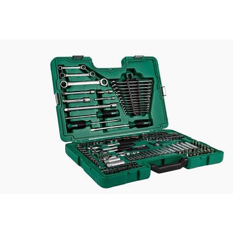 Juego Dados Hexagonal Completo 1/4"-3/8"-1/2" 150Pzs Sata