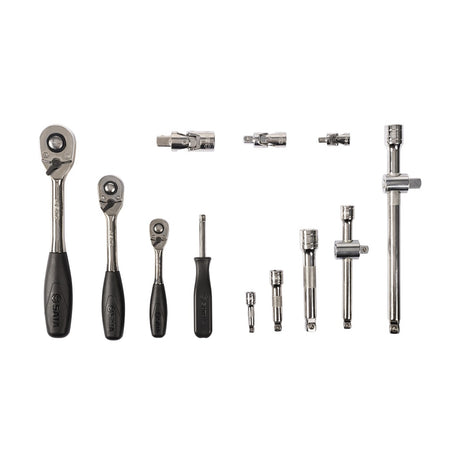 Juego Dados Hexagonal mm pulg 1/4"-3/8"-1/2" 124Pzs Sata