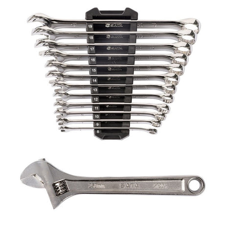 Juego Dados Hexagonal mm pulg 1/4"-3/8"-1/2" 124Pzs Sata