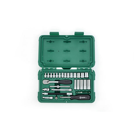 Juego Dados Hexagonal 1/4" 3.5-14mm 25Pzs Sata