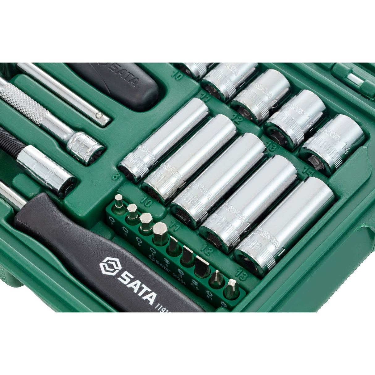 Juego Dados Hexagonal 1/4" 3.5-14mm 25Pzs Sata