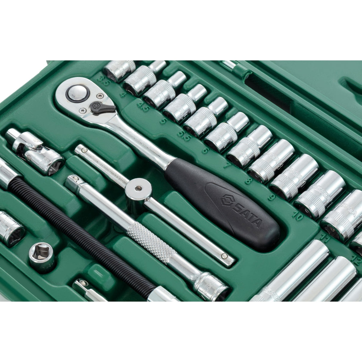 Juego Dados Hexagonal 1/4" 3.5-14mm 25Pzs Sata