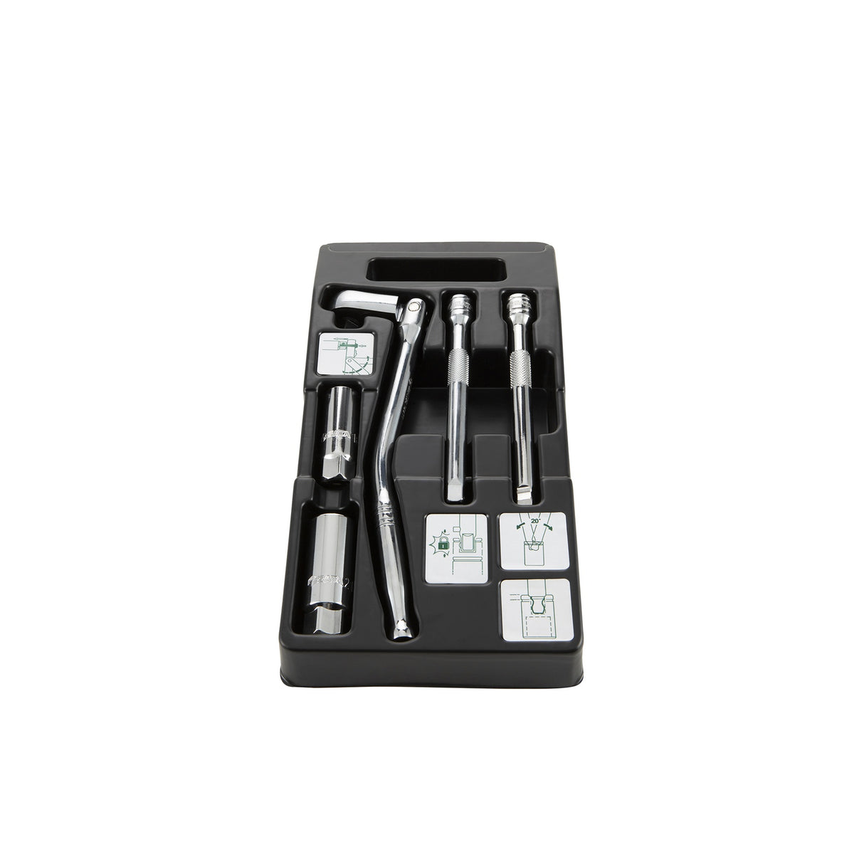 Juego Dados Punta Bujía 3/8" 5Pzs Sata