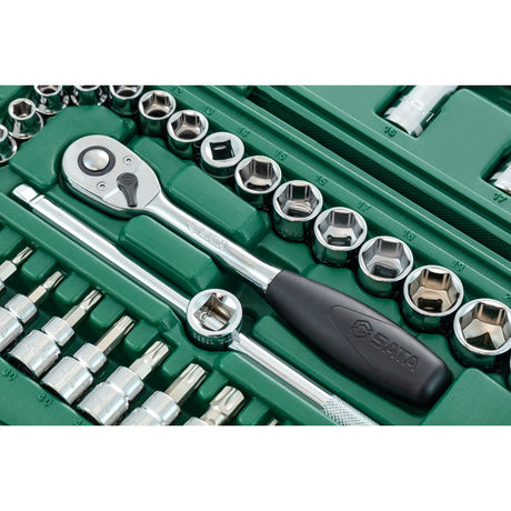 Juego Dados Hexagonal 3/8" 6-24mm 60Pzs Sata