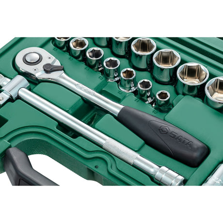 Juego Dados Hexagonal 1/2" 10-34mm 20Pzs Sata