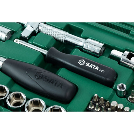 Juego Dados Hexagonal 1/2" 10-32mm 58Pzs Sata