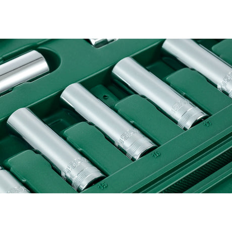 Juego Dados Hexagonal 1/2" 10-32mm 58Pzs Sata