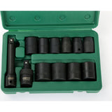 Juego Dados Impacto 1/2" 7/16"-1" 12Pzs Sata