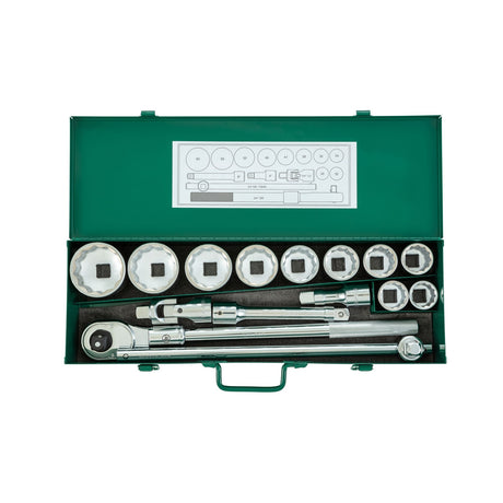 Juego Dados 12 Puntas 3/4" 30-60mm 15Pzs Sata