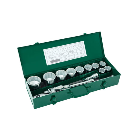 Juego Dados 12 Puntas 3/4" 30-60mm 15Pzs Sata