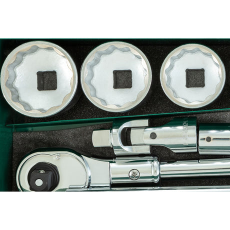 Juego Dados 12 Puntas 3/4" 30-60mm 15Pzs Sata