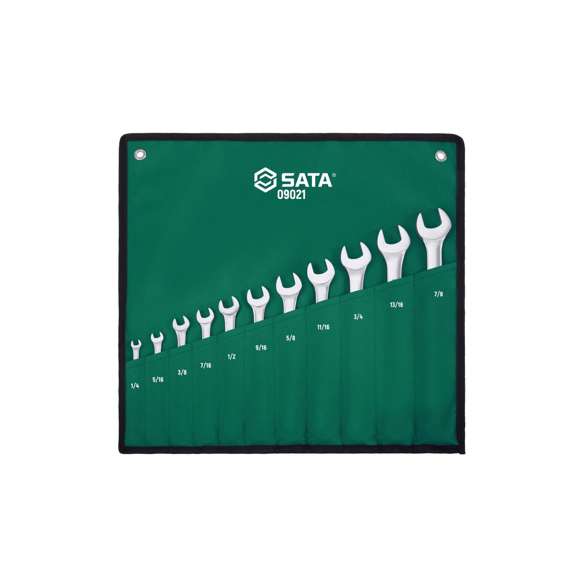 Juego Llaves Punta Corona 1/4"-7/8" 11Pzs Sata
