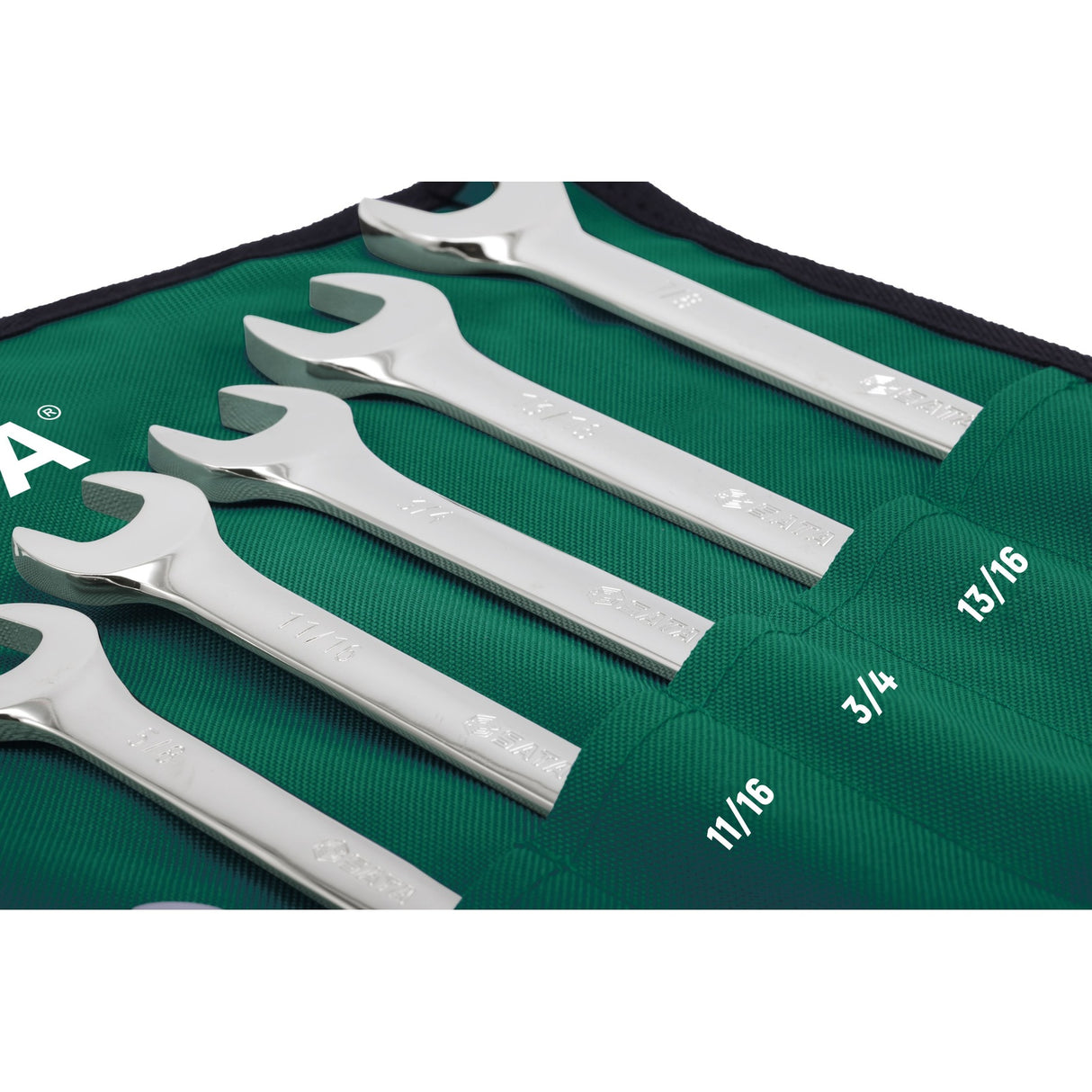 Juego Llaves Punta Corona 1/4"-7/8" 11Pzs Sata