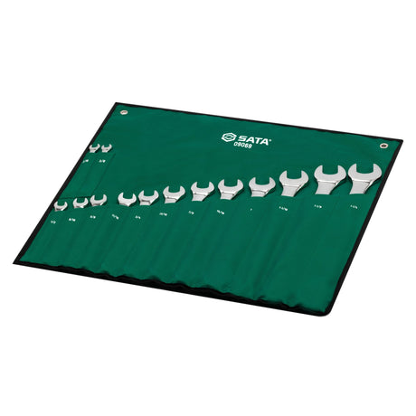 Juego Llaves Punta Corona 3/8"-1.1/4" 14Pzs Sata