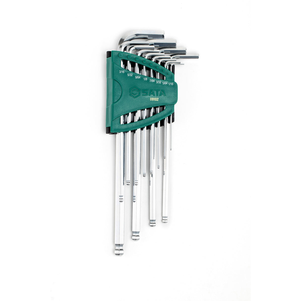 Juego Llaves Allen Punta Redonda XL 1/16"-3/8" 12Pzs Sata