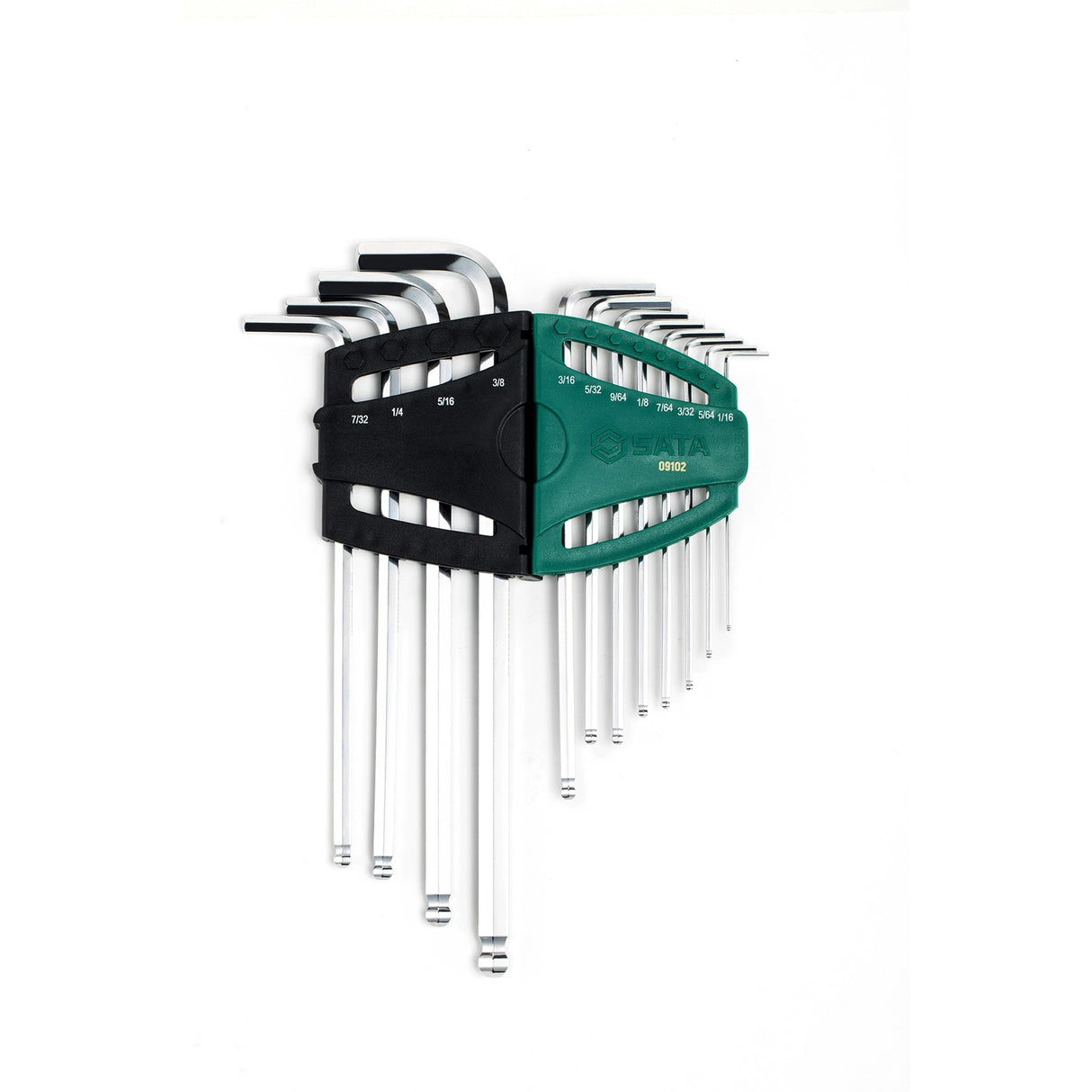 Juego Llaves Allen Punta Redonda XL 1/16"-3/8" 12Pzs Sata