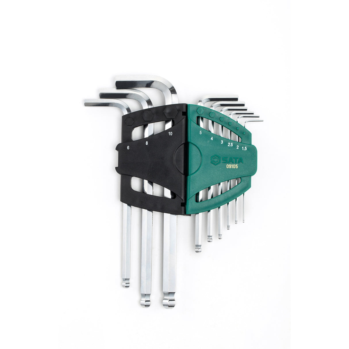 Juego Llaves Allen Punta Redonda L 1.5-10mm 9Pzs Sata