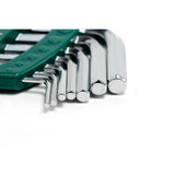 Juego Llaves Allen Cortas Punta Redonda 1.5-6.0mm 7Pzs Sata