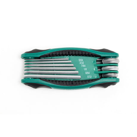 Juego Llaves Allen Plegable pulg 9Pzs Sata