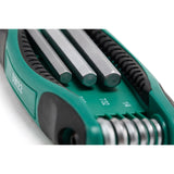 Juego Llaves Allen Plegable pulg 9Pzs Sata