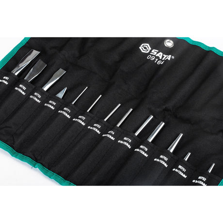 Juego Herramientas Cincel Sacaclavos Punzón 13Pzs Sata