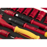Juego Dados Hexagonal 3/8" Aislado VDE 8-22mm 16Pzs Sata