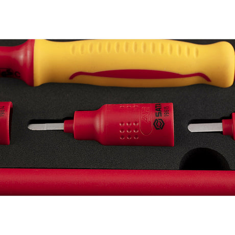 Juego Dados Hexagonal 3/8" Aislado VDE 8-22mm 16Pzs Sata