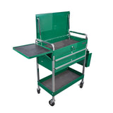 Carro Metálico Mesa Lateral 2 Cajones y Baúl 1336x416x94mm Sata