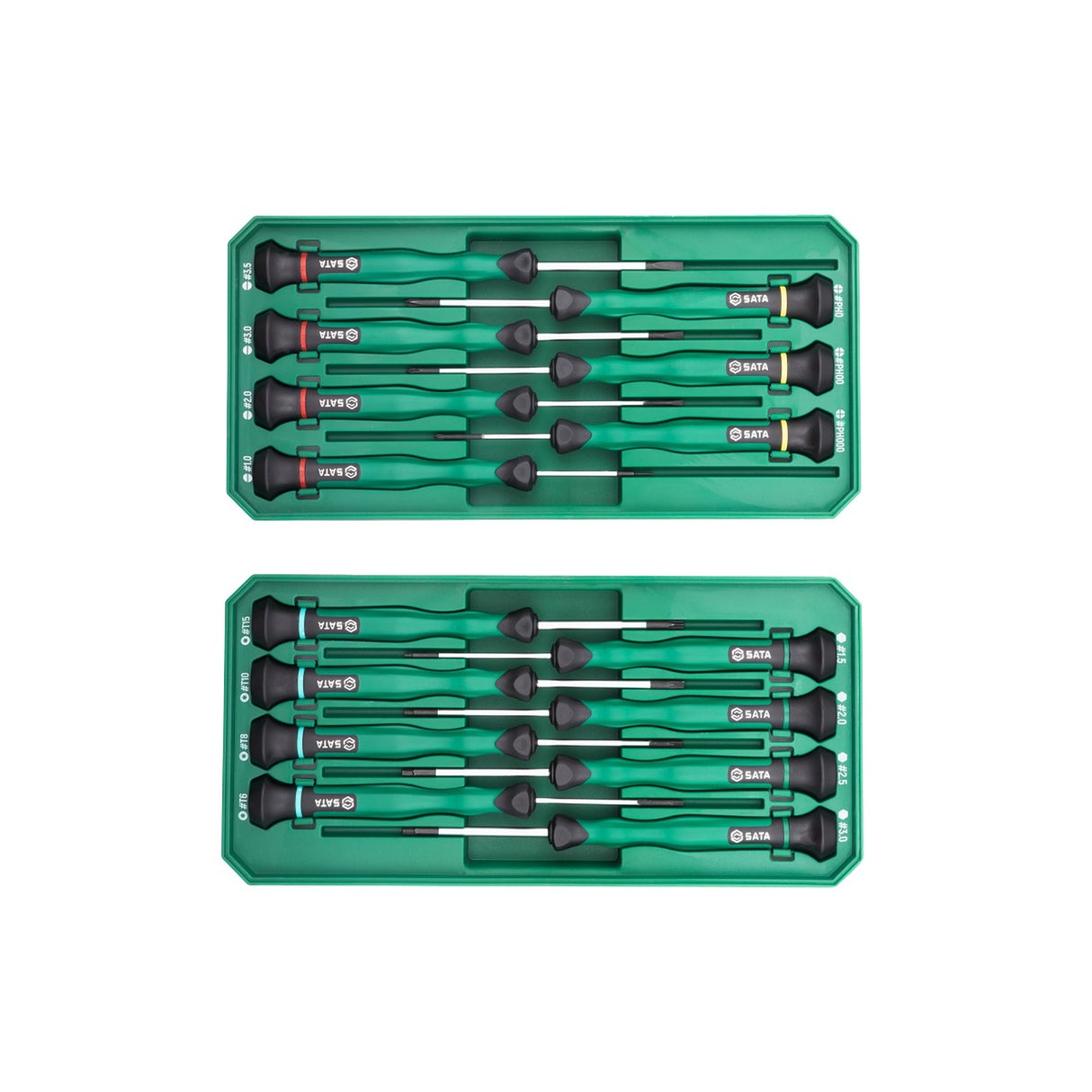 Juego Destornillador Precisión Paleta Phillips Hexagonal Torx 15Pzs Sata