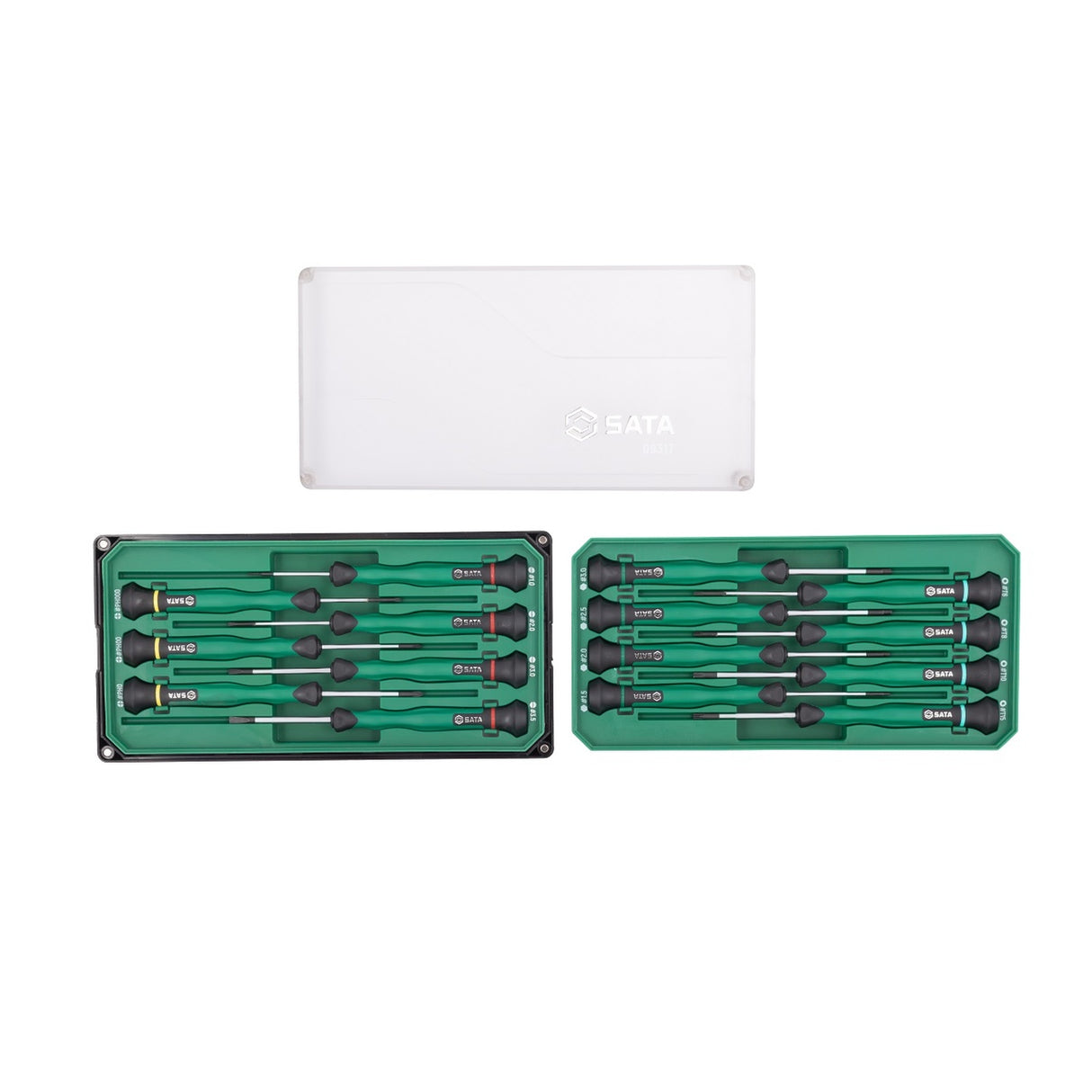 Juego Destornillador Precisión Paleta Phillips Hexagonal Torx 15Pzs Sata