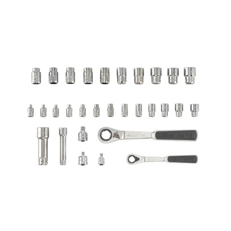 Juego Dados Vortex 1/4"-3/8" 3.5-19mm 30Pzs Sata