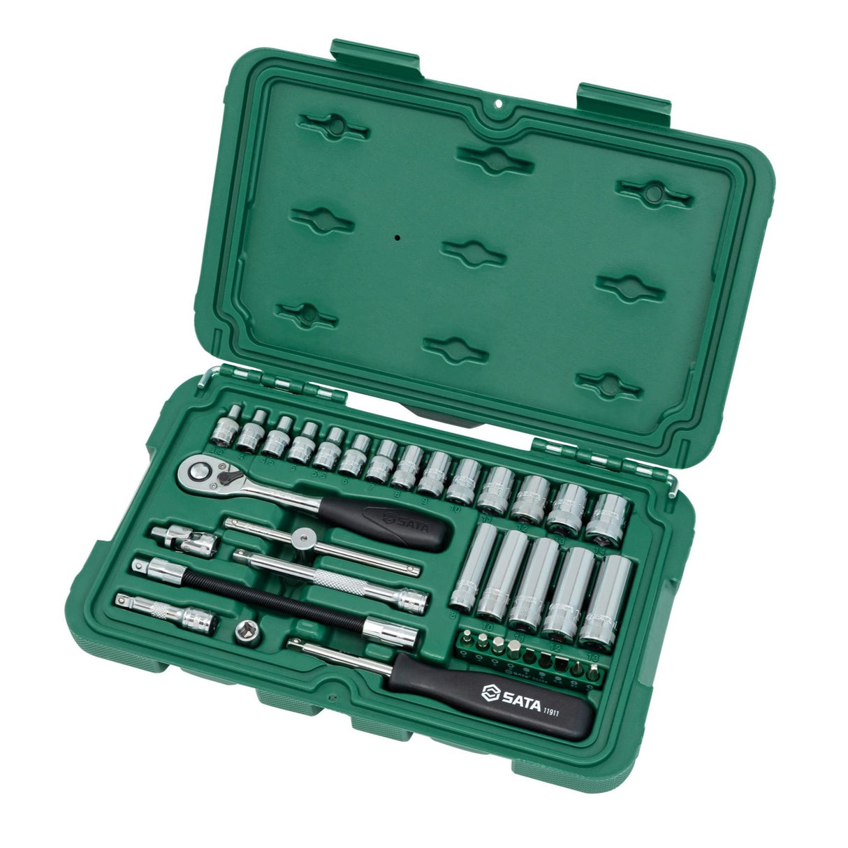 Juego Dados Hexagonal 1/4" 3.5-14mm 25Pzs Sata