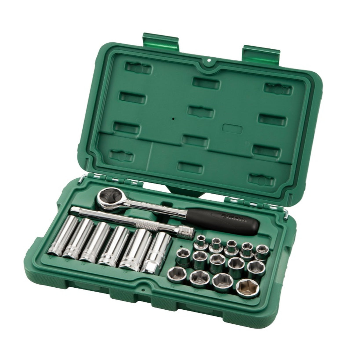 Juego Dados Hexagonal 3/8" 6-19mm 21Pzs Sata