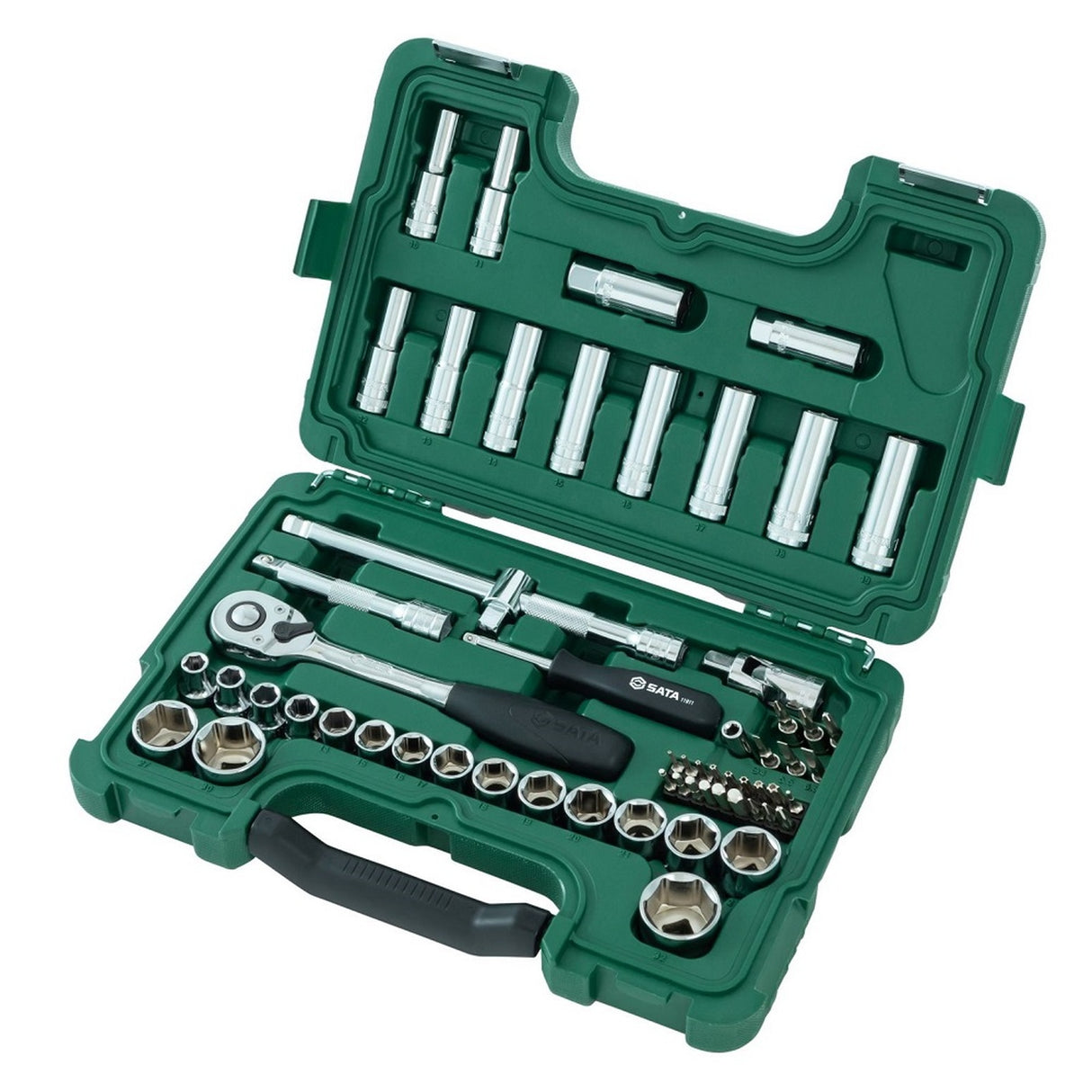 Juego Dados Hexagonal 1/2" 10-32mm 58Pzs Sata