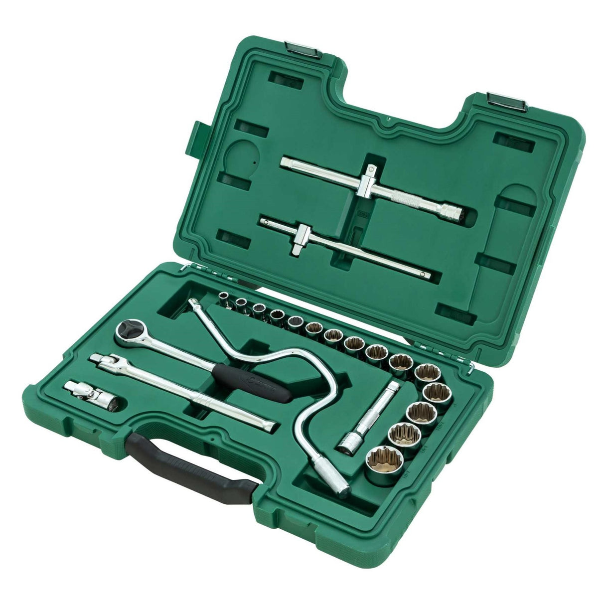 Juego Dados 12 Puntas 1/2" 5/16"-1.1/4" 22Pzs Sata